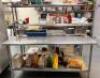 72" X 30" STAINLESS TABLE W/ TWO TIER RISER SHELF. - 5