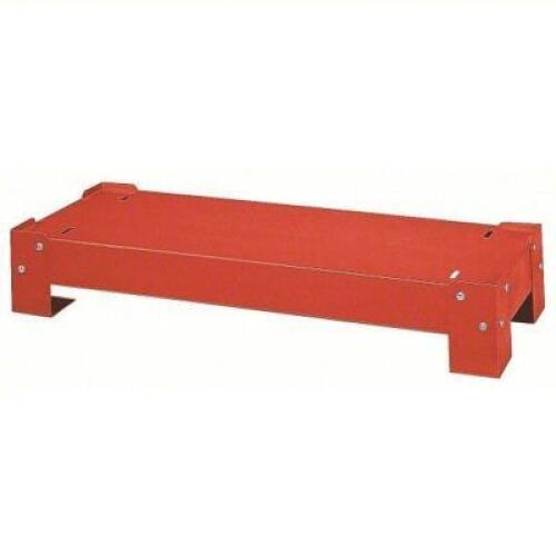 DESCRIPTION: (2) BASE FOR BIN STORAGE UNIT BRAND/MODEL: DURHAM #5JEN7 INFORMATION: RED SIZE: 12 1/2" x 33 3/4" x 5 3/4" RETAIL$: $107.36 EA QTY: 2