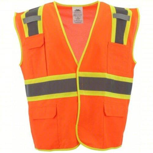 DESCRIPTION: (24) HIGH VIS SAFETY VEST BRAND/MODEL: CONDOR #53YN63 INFORMATION: ORANGE/RED SIZE: 5XL RETAIL$: $23.25 EA QTY: 24