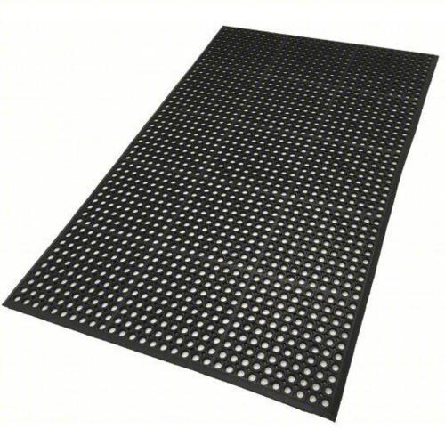 DESCRIPTION: (1) ANTIFATIGUE MAT WITH DRAINAGE ROLES BRAND/MODEL: CONDOR #6LUL2 INFORMATION: BLACK, RUBBER, BEVELED EDGE SIZE: 3' X 10' RETAIL$: $211.
