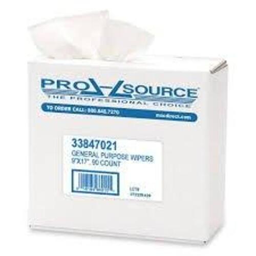 DESCRIPTION: (8) CASES OF (90) GENERAL PURPOSE WIPERS BRAND/MODEL: PRO-SOURCE #33847021 INFORMATION: WHITE SIZE: 9X17 RETAIL$: $92.00 EA QTY: 8