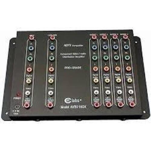 DESCRIPTION: (1) COMPONENT HDTV DISTRIBUTION AMPLIFIER BRAND/MODEL: CE LABS #AV501HDX INFORMATION: BLACK SIZE: 1 IN 5 OUT RETAIL$: $294.42 EA QTY: 1