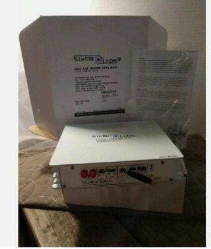 DESCRIPTION: (1) WIRELESS MARINE AMPLIFIER BRAND/MODEL: STELLAR LABS #60-10060 INFORMATION: 40 WATTS SIZE: 2 CHANNELS RETAIL$: $175.00 EA QTY: 1