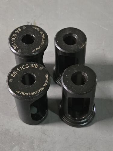 DESCRIPTION: (4) TOOL HOLDER BUSHING BRAND/MODEL: GLOBAL CNC 86-11CS 3/8 QTY: 4