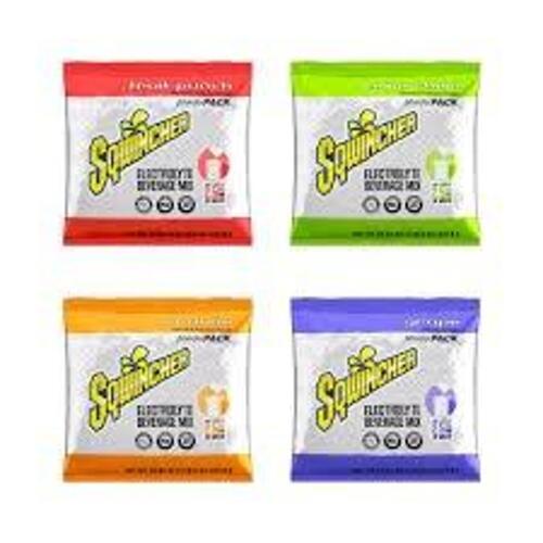DESCRIPTION: (8) PACKS OF SPORTS DRINK POWDER CONCENTRATE BRAND/MODEL: SQWINCHER INFORMATION: 2 GRAPE, FRUIT PUNCH, ORANGE, AND LEMON LIME SIZE: 2.5 G