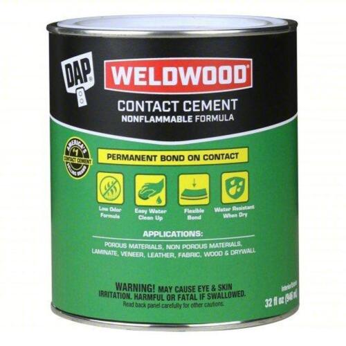 DESCRIPTION: (6) CONTACT CEMENT BRAND/MODEL: DAP #2NJ92 INFORMATION: TAN SIZE: 1 QT RETAIL$: $33.59 EA QTY: 6