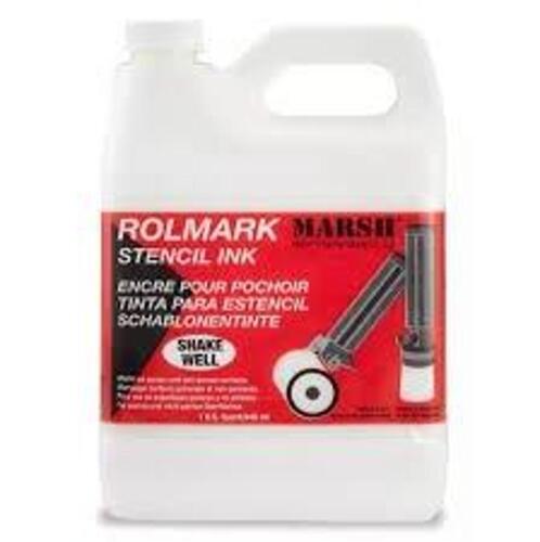 DESCRIPTION: (3) STENCIL INK BRAND/MODEL: ROLMARK BY MARSH INFORMATION: WHITE SIZE: 1 GALLON RETAIL$: $30.00 EA QTY: 3
