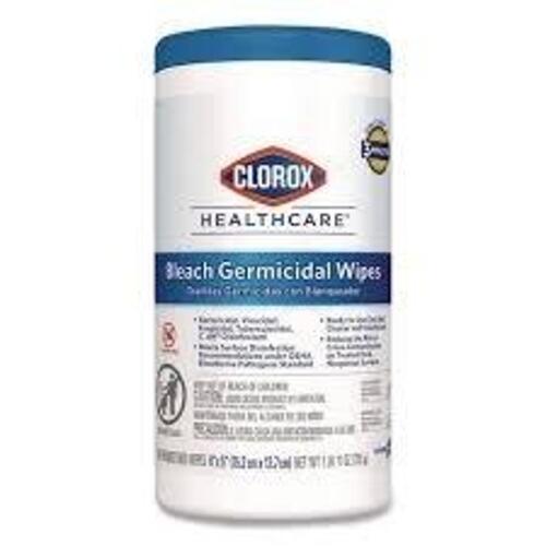 DESCRIPTION: (6) BLEACH GERMICIDAL WIPES BRAND/MODEL: CLOROX RETAIL$: $13.99 EA QTY: 6