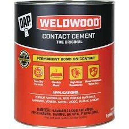DESCRIPTION: (2) CONTACT CEMENT BRAND/MODEL: WELDWOOD SIZE: 1 GALLON RETAIL$: $15.00 EA QTY: 2