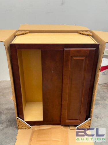 NEW HOMECREST MAPLE KITCHEN CORNER WALL CABINET