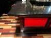 DESCRIPTION 20.5' X 8' " U SHAPED " BLACK STONE BAR TOP WITH WOODEN PANEL FRONT AND BAR RAIL. ADDITIONAL INFORMATION BAR TOP COMES IN 6' TO 8' SECTION - 2