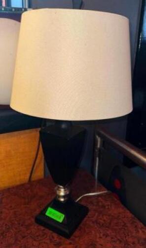 DESCRIPTION TABLE LAMP WITH SHADE. LOCATION MAIN BAR QTY 1
