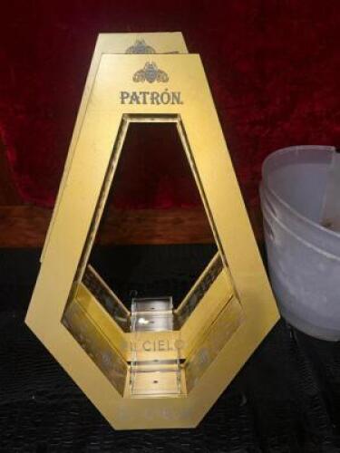 DESCRIPTION (2) PATRON BOTTLE GLORIFIERS. ADDITIONAL INFORMATION LED LIGHTING THIS LOT IS: SOLD BY THE PIECE LOCATION VIP STAGE QTY 2