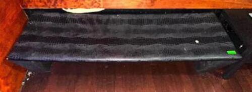 DESCRIPTION 72" FAUX SNAKE SKIN COVERED BENCH SEAT LOCATION BACK BAR QTY 1