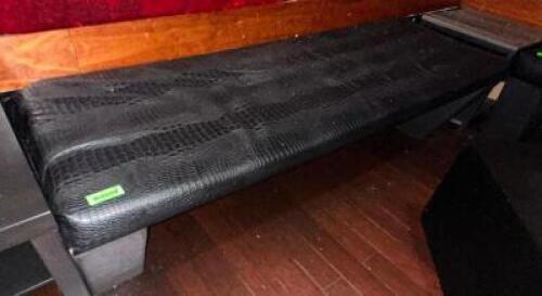 DESCRIPTION 72" FAUX SNAKE SKIN COVERED BENCH SEAT LOCATION BACK BAR QTY 1