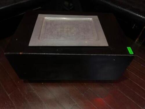 DESCRIPTION (2) 36" X 24" LOUNGE MINI TABLE W/ SERVING TRAY THIS LOT IS: SOLD BY THE PIECE SIZE 36" X 24" LOCATION BACK BAR QTY 2