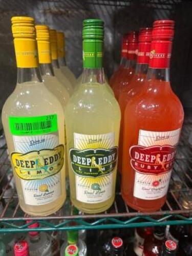 DESCRIPTION (12) ASSORTED BOTTLES OF DEEP EDDY FLAVORED VODKA THIS LOT IS: SOLD BY THE PIECE LOCATION KITCHEN QTY 12