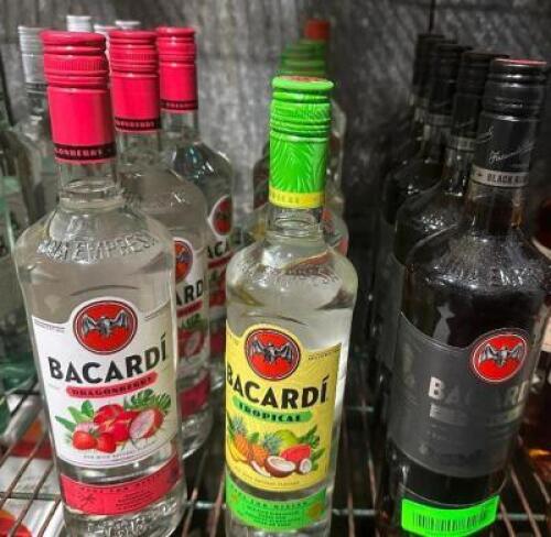 DESCRIPTION (13) ASSORTED BOTTLES OF BACARDI RUM THIS LOT IS: SOLD BY THE PIECE LOCATION KITCHEN QTY 13