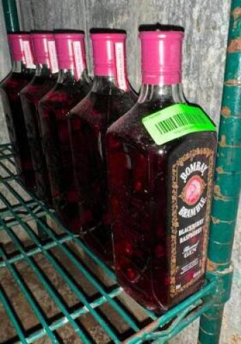 DESCRIPTION (5) BOTTLES OF BOMBAY GIN THIS LOT IS: SOLD BY THE PIECE LOCATION KITCHEN QTY 5