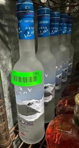 DESCRIPTION (5) 375ML BOTTLES OF GREY GOOSE VODKA THIS LOT IS: SOLD BY THE PIECE LOCATION KITCHEN QTY 5
