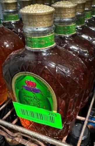 DESCRIPTION (5) SMALLER BOTTLES OF CROWN ROYAL APPLE THIS LOT IS: SOLD BY THE PIECE LOCATION KITCHEN QTY 5