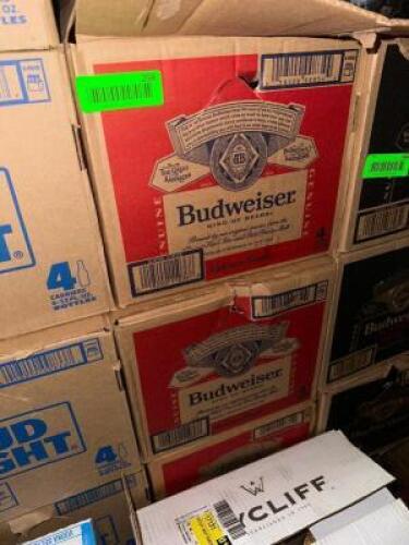 DESCRIPTION (2) CASES OF BUD BEER. THIS LOT IS: SOLD BY THE PIECE LOCATION KITCHEN QTY 2