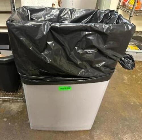 DESCRIPTION (2) 20 GALLON BAR SIDE TRASH CANS THIS LOT IS: SOLD BY THE PIECE LOCATION KITCHEN QTY 2