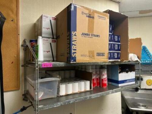 DESCRIPTION CONTENTS OF WALL SHELF - ASSORTED PAPER PRODUCT. SIZE ONE MONEY LOCATION KITCHEN QTY 1
