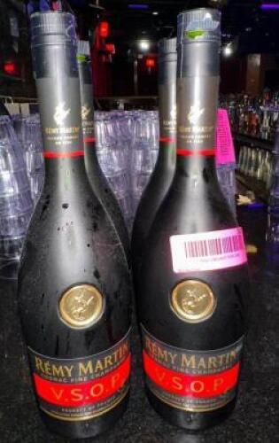 DESCRIPTION (4) BOTTLE OF REMY MARTIN VSOP COGNAC THIS LOT IS: SOLD BY THE PIECE LOCATION BACK BAR QTY 4