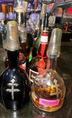 DESCRIPTION (6) ASSORTED "OPEN" BOTTLES THIS LOT IS: ONE MONEY LOCATION BACK BAR QTY 1