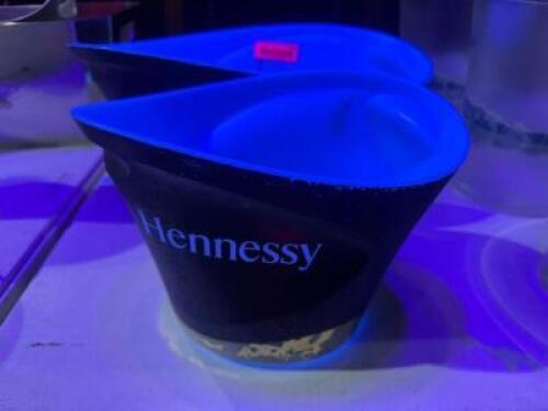 DESCRIPTION (2) HENNESSY BOTTLE PRESENTERS BUCKETS. THIS LOT IS: SOLD BY THE PIECE LOCATION BACK BAR QTY 2