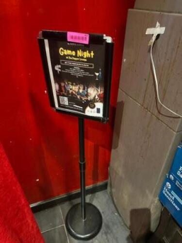 DESCRIPTION SIGN W/ STAND LOCATION MAIN BAR QTY 1