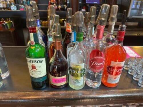 DESCRIPTION (1) LOT OF OPEN BOTTLES OF ALCOHOL. ADDITIONAL INFORMATION PUBLIC INSPECTION RECOMMENDED THIS LOT IS: ONE MONEY LOCATION MAIN BAR QTY 1