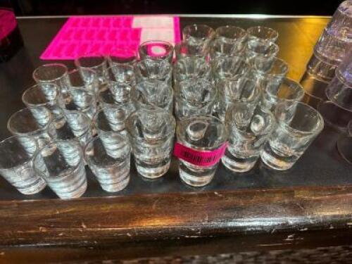 DESCRIPTION (1) LOT OF ASSORTED BAR GLASSES /SHOT GLASS THIS LOT IS: ONE MONEY LOCATION MAIN BAR QTY 1