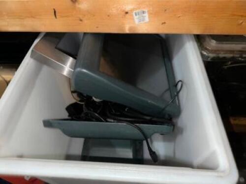 DESCRIPTION (3) TOTES OF OLD MICROS POS EQUIPMENT LOCATION WAREHOUSE QTY 1