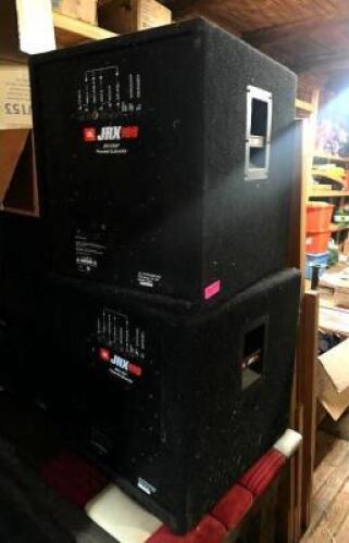 DESCRIPTION (2) JRX 100 POWERED SUBWOOFER ADDITIONAL INFORMATION UNTESTED. MAY BE ISSUE WITH SPEAKERS THIS LOT IS: SOLD BY THE PIECE LOCATION WAREHOUS