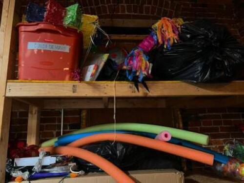 DESCRIPTION (1) LOT OF ASSORTED CINCO DE MAYO AND NEW YEARS DECORATIONS, LOCATION WAREHOUSE QTY 1