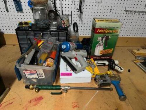 DESCRIPTION (1) LOT OF ASSORTED TOOLS AND HARDWARE. LOCATION WAREHOUSE QTY 1