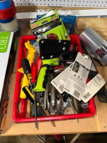 DESCRIPTION (1) LOT OF ASSORTED TOOLS AND HARDWARE. LOCATION WAREHOUSE QTY 1