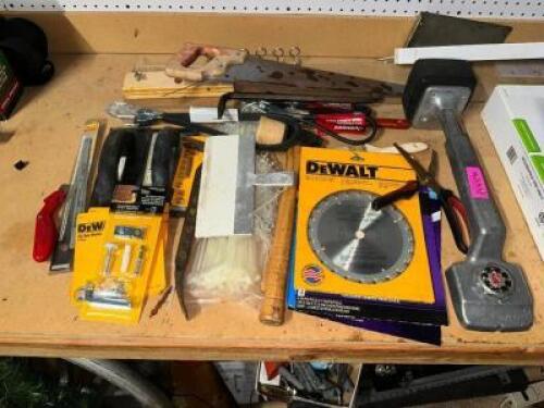DESCRIPTION (1) LOT OF ASSORTED TOOLS AND HARDWARE. LOCATION WAREHOUSE QTY 1