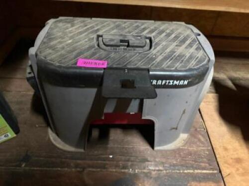 DESCRIPTION CRAFTSMAN TOOL BOX BENCH W/ CONTENTS. ADDITIONAL INFORMATION ASSORTED HAND TOOLS AND METER. LOCATION WAREHOUSE QTY 1
