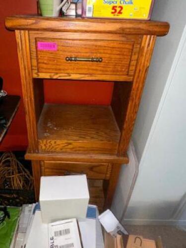 DESCRIPTION SMALL WOODEN DRESSER / CABINET LOCATION OFFICE QTY 1