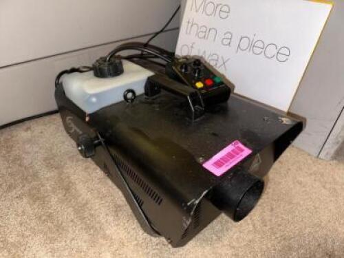 DESCRIPTION CHUAVET3 HURRICANE 1302 FOG MACHINE ADDITIONAL INFORMATION UNTESTED. RETAILS USED FOR $600 AND UP. LOCATION MAIN BAR QTY 1
