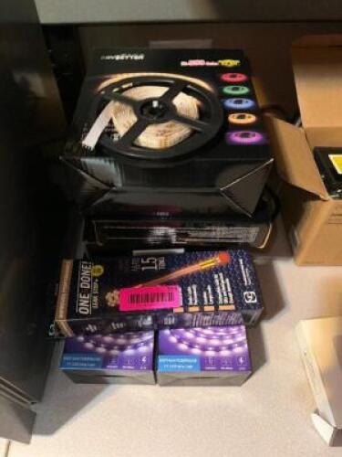 DESCRIPTION (1) LOT OF ASSORTED LED ROPE LIGHTS. LOCATION OFFICE QTY 1