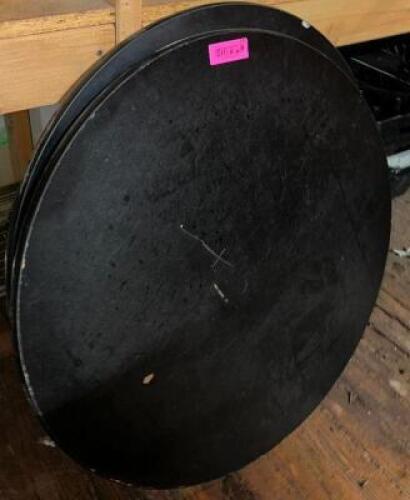 DESCRIPTION (2) 30" ROUND BLACK COMPOSITE TABLE TOPS THIS LOT IS: SOLD BY THE PIECE SIZE 30" LOCATION WAREHOUSE QTY 2