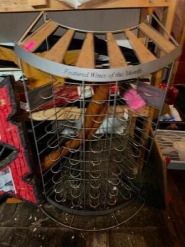 DESCRIPTION SEMI CIRCLE BOTTLE WINE RACK, LOCATION WAREHOUSE QTY 1
