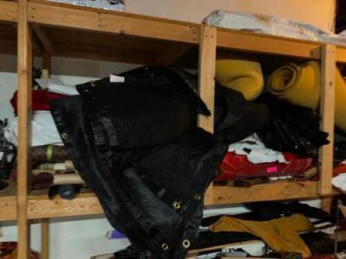 DESCRIPTION (1) LOT OF ASSORTED ROLLED FOAM AND FABRIC. LOCATION WAREHOUSE QTY 1