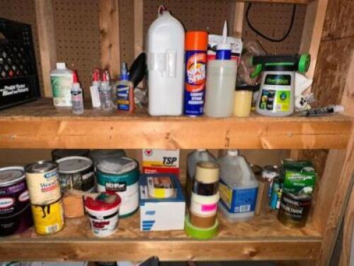 DESCRIPTION (1) LOT OF BUILDING SUPPLIES, PAINT, AND HARDWARE. LOCATION WAREHOUSE QTY 1
