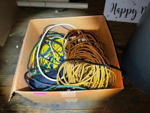DESCRIPTION (1) BOX OF EXTENSION CORDS. LOCATION WAREHOUSE QTY 1