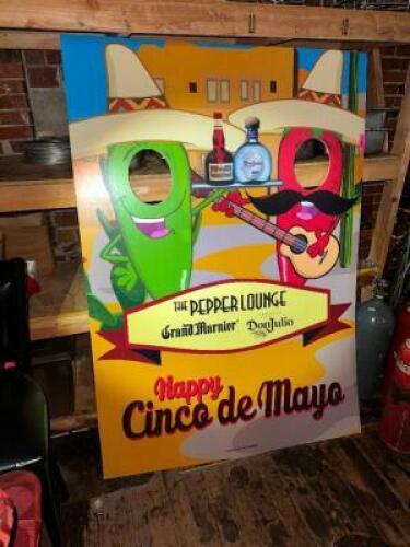 DESCRIPTION CINCO DE MAYO PEPPER LOUNGE CARDBOARD CUTOUT LOCATION WAREHOUSE QTY 1